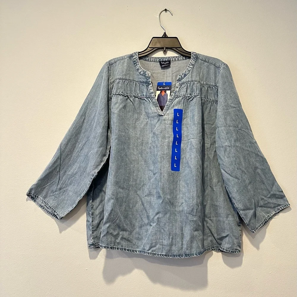 Splendid Ladies' V-Neck Blouse, Size L - Picture 5 of 8